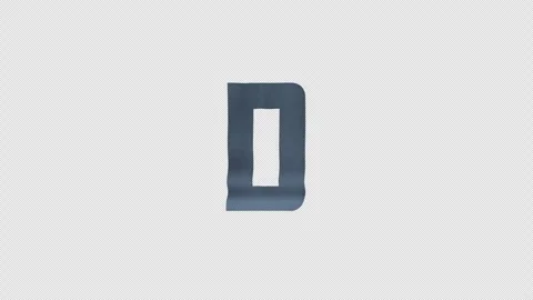 Scroll Letter D. Rolling Letter. Transparent Background. Alpha Channel Stock Footage 294876303
