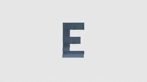 Scroll Letter E. Rolling Letter. Transparent Background. Alpha Channel Stock Footage 294876336