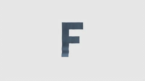 Scroll Letter F. Rolling Letter. Transparent Background. Alpha Channel Video stock 294876437