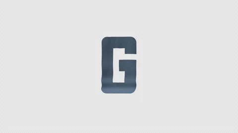 Scroll Letter G. Rolling Letter. Transparent Background. Alpha Channel Stock Footage 294876436