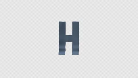 Scroll Letter H. Rolling Letter. Transparent Background. Alpha Channel Stock Footage 294876434