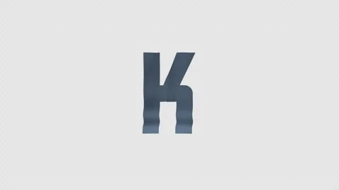 Scroll Letter K. Rolling Letter. Transparent Background. Alpha Channel Stock Footage 294876564