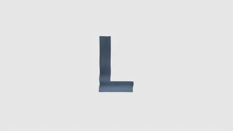 Scroll Letter L. Rolling Letter. Transparent Background. Alpha Channel Video stock 294876548