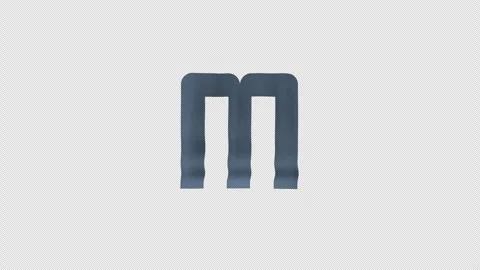 Scroll Letter M. Rolling Letter. Transparent Background. Alpha Channel Stock Footage 294876590