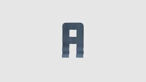 Scroll Letter A. Rolling Letter. Transparent Background. Alpha Channel Stock Footage 294876220