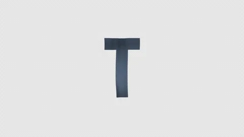 Scroll Letter T. Rolling Letter. Transparent Background. Alpha Channel Stock Footage 294877248