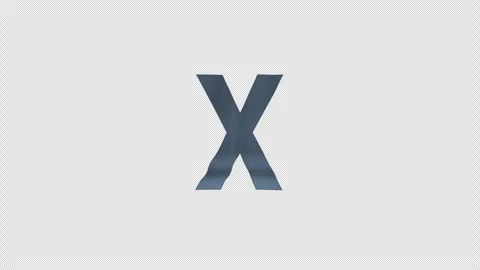 Scroll Letter X. Rolling Letter. Transparent Background. Alpha Channel Stock Footage 294877451
