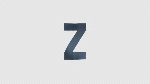 Scroll Letter Z. Rolling Letter. Transparent Background. Alpha Channel Stock Footage 294877498