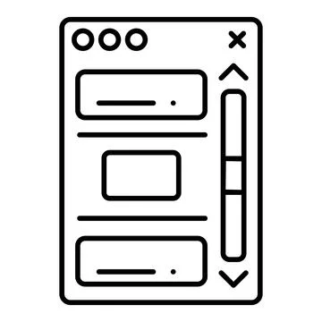 Scroll Line Icon Illustrazione stock