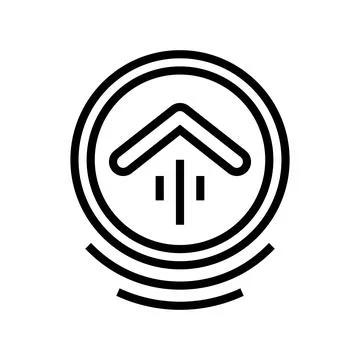 Up scroll line icon vector illustration Stock Illustration