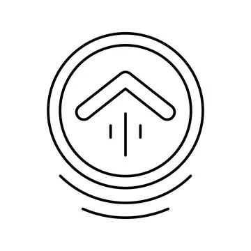Up scroll line icon vector illustration イラスト素材