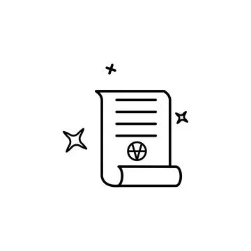 Scroll, magic icon. Element of magic for mobile concept and web apps icon. Thin Stock Illustration