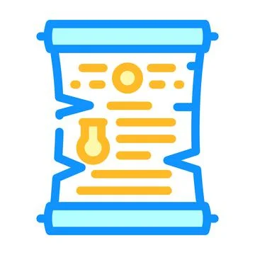 Scroll with magic spell color icon vector illustration Stock Illustration