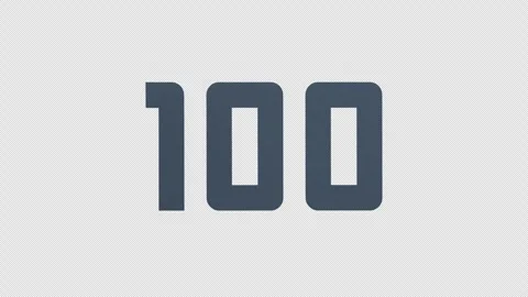 Scroll Number 100. Rolling Number. Transparent Background. Alpha Channel Stock Footage 291922183