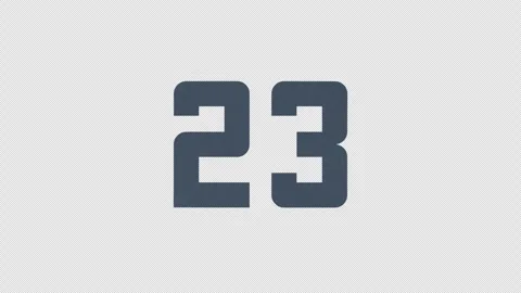 Scroll Number 23. Rolling Number. Transparent Background. Alpha Channel Video stock 291782008