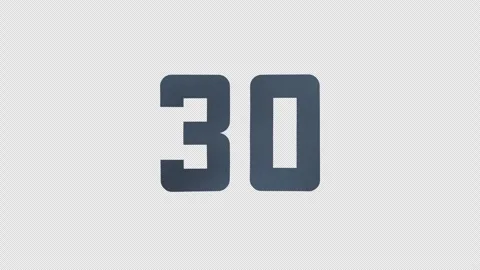 Scroll Number 30. Rolling Number. Transparent Background. Alpha Channel Stock Footage 291782908