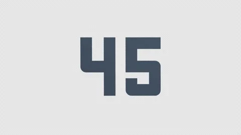 Scroll Number 45. Rolling Number. Transparent Background. Alpha Channel Stock Footage 291917899