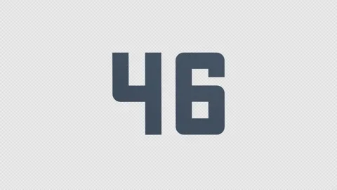 Scroll Number 46. Rolling Number. Transparent Background. Alpha Channel Stock Footage 291918040