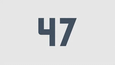 Scroll Number 47. Rolling Number. Transparent Background. Alpha Channel Stock Footage 291918015