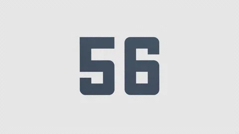 Scroll Number 56. Rolling Number. Transparent Background. Alpha Channel Stock Footage 291918395