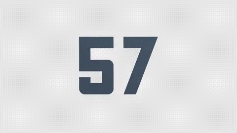 Scroll Number 57. Rolling Number. Transparent Background. Alpha Channel Stock Footage 291918378