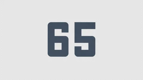 Scroll Number 65. Rolling Number. Transparent Background. Alpha Channel Stock Footage 291919199