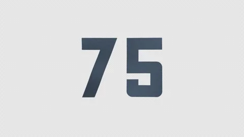 Scroll Number 75. Rolling Number. Transparent Background. Alpha Channel Stock Footage 291920669