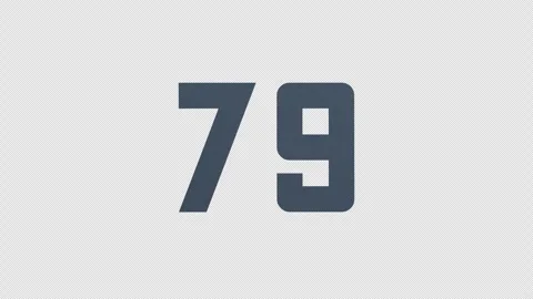 Scroll Number 79. Rolling Number. Transparent Background. Alpha Channel Stock Footage 291920822