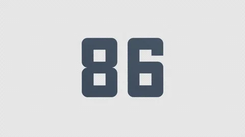 Scroll Number 86. Rolling Number. Transparent Background. Alpha Channel Stock Footage 291921442