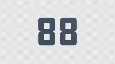 Scroll Number 88. Rolling Number. Transparent Background. Alpha Channel Video stock 291921441