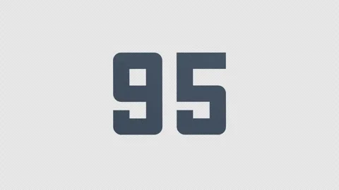 Scroll Number 95. Rolling Number. Transparent Background. Alpha Channel Stock Footage 291921846