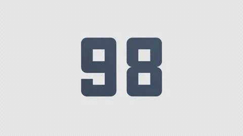 Scroll Number 98. Rolling Number. Transparent Background. Alpha Channel Stock Footage 291922143