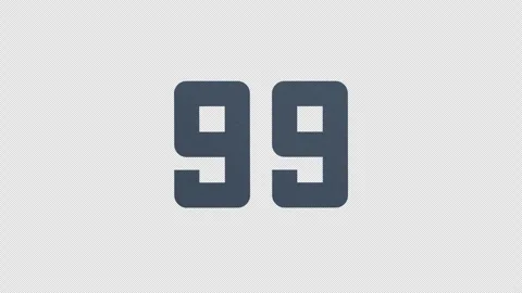 Scroll Number 99. Rolling Number. Transparent Background. Alpha Channel Stock Footage 291922164