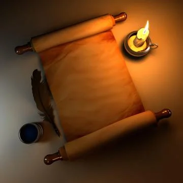 Scroll of old parchment Stock Illustration