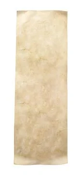 Scroll of old parchment paper isolated on white Stock Photos