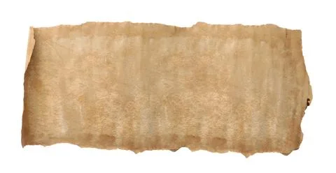 Scroll of old parchment paper isolated on white Stock Photos