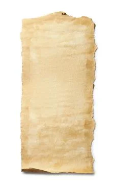 Scroll of old parchment paper isolated on white Stock Photos