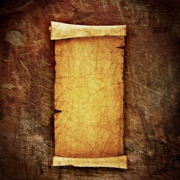 Scroll of old parchment Stock Photos