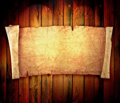 Scroll of old parchment Stock Photos