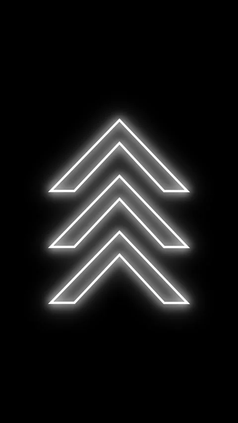 Scroll up or down white line animation. Download sign animated icon. Showing up Stock Footage 317771570