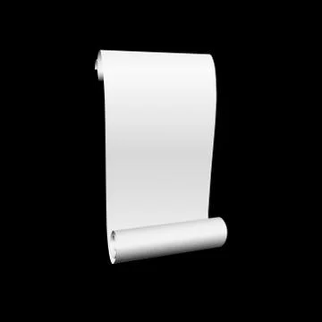 Scroll paper isolated. Vector illustration. Stock Illustration