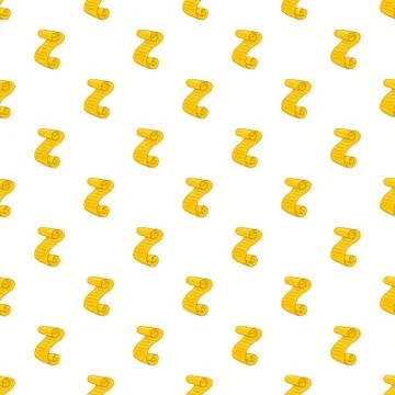 Scroll paper pattern, cartoon style Illustrazione stock