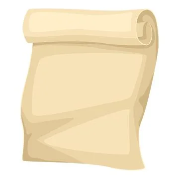 Scroll papyrus or antique paper. Textured empty manuscript. Stock Illustration