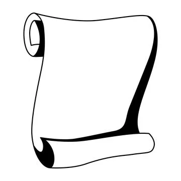 Scroll papyrus or antique paper. Textured empty manuscript. Stock Illustration