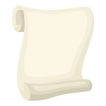 Scroll papyrus or antique paper. Textured empty manuscript. Stock Illustration