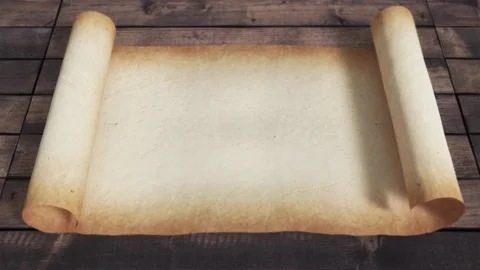 Scroll Parchment 010 Stock Footage 234613643