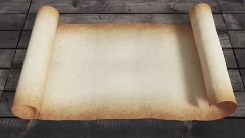 Scroll Parchment 012 Stock Footage 234613646