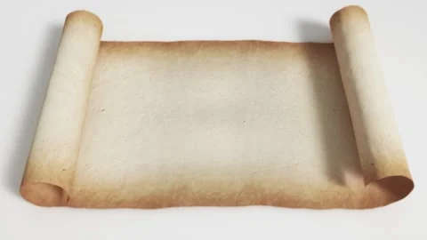 Scroll Parchment 013 Stock Footage 234613657