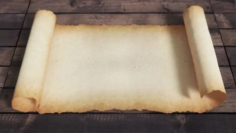 Scroll Parchment 014 Stock Footage 234613665