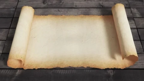 Scroll Parchment 016 Stock Footage 234613979